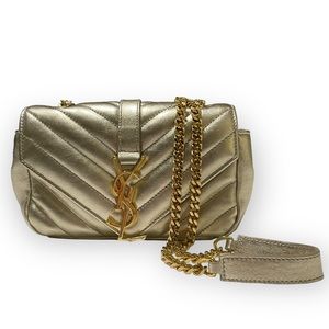 SAINT LAURENT Sheepskin Matelassé Monogram Classic Baby Chain Bag